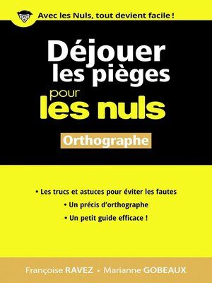 cover image of Déjouer les pièges en orthographe pour les Nuls